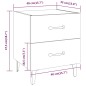 vidaXL Mesitas de noche 2 unidades blancas 40x35x47,5 cm vidaXL Mesitas de noche 2 unidades blancas 40x35x47,5 cm