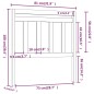 vidaXL Cabecero de cama madera maciza de pino gris 81x4x100 cm vidaXL Cabecero de cama madera maciza de pino gris 81x4x100 cm