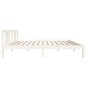 vidaXL Estructura de cama madera maciza blanco tamaño king 150x200 cm vidaXL Estructura de cama madera maciza blanco tamaño king 150x200 cm