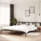 vidaXL Estructura de cama madera maciza gris Super King 180x200 cm vidaXL Estructura de cama madera maciza gris Super King 180x200 cm