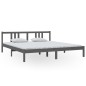 vidaXL Estructura de cama madera maciza gris Super King 180x200 cm vidaXL Estructura de cama madera maciza gris Super King 180x200 cm