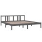 vidaXL Estructura de cama madera maciza gris Super King 180x200 cm vidaXL Estructura de cama madera maciza gris Super King 180x200 cm