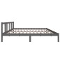 vidaXL Estructura de cama madera maciza gris Super King 180x200 cm vidaXL Estructura de cama madera maciza gris Super King 180x200 cm