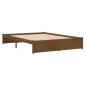 vidaXL Estructura cama king size madera maciza marrón miel 150x200 cm