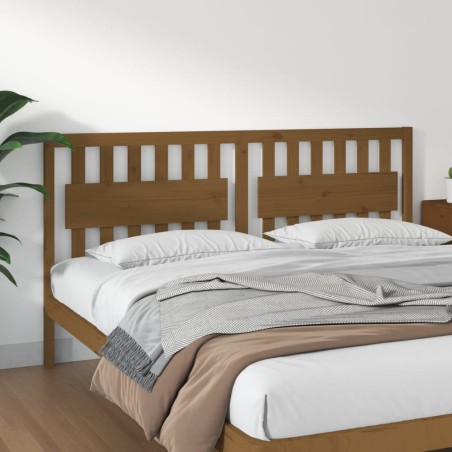 vidaXL Cabecero de cama madera maciza pino marrón miel 185,5x4x100 cm