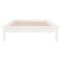 vidaXL Estructura de cama con LED madera maciza blanca 90x190 cm