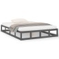 vidaXL Estructura de cama madera maciza gris 120x200 cm vidaXL Estructura de cama madera maciza gris 120x200 cm