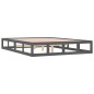 vidaXL Estructura de cama madera maciza gris 120x200 cm vidaXL Estructura de cama madera maciza gris 120x200 cm