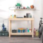 vidaXL Banco de trabajo de madera maciza de pino 110x50x80 cm vidaXL Banco de trabajo de madera maciza de pino 110x50x80 cm