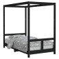 vidaXL Estructura de cama para niños madera de pino negro 80x160 cm vidaXL Estructura de cama para niños madera de pino negro 80x160 cm