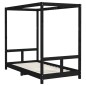 vidaXL Estructura de cama para niños madera de pino negro 80x160 cm vidaXL Estructura de cama para niños madera de pino negro 80x160 cm