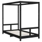 vidaXL Estructura de cama para niños madera de pino negro 80x160 cm vidaXL Estructura de cama para niños madera de pino negro 80x160 cm