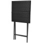vidaXL Mesa y sillas de jardín plegables 3 pzs acero poli ratán negro vidaXL Mesa y sillas de jardín plegables 3 pzs acero poli ratán negro