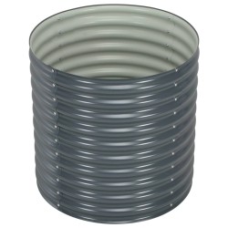 vidaXL Arriate de acero galvanizado gris 80x80x81 cm