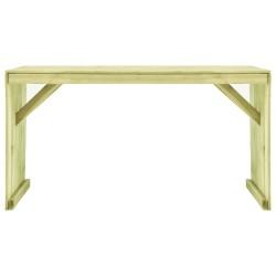 vidaXL Mesa de jardín madera de pino impregnada 150x87x80 cm