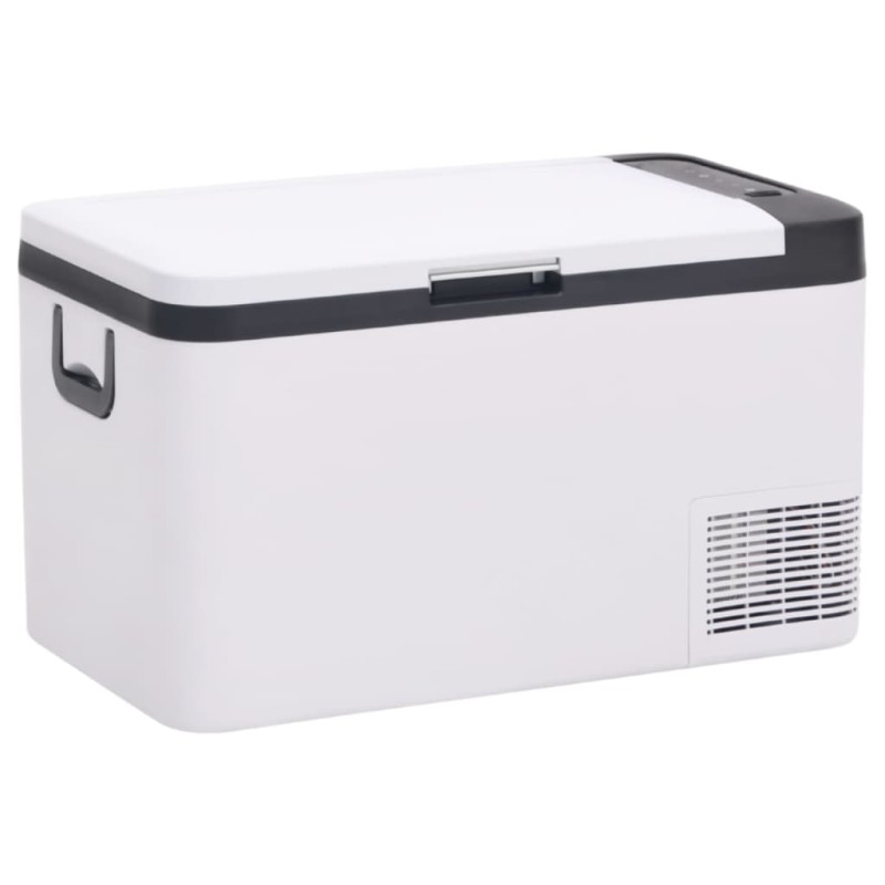 vidaXL Nevera con asa PP y PE negro y blanco 25 L vidaXL Nevera con asa PP y PE negro y blanco 25 L