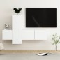 vidaXL Set de muebles de salón TV 3 piezas madera de ingeniería blanco vidaXL Set de muebles de salón TV 3 piezas madera de ingeniería blanco