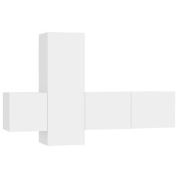 vidaXL Set de muebles de salón TV 3 piezas madera de ingeniería blanco