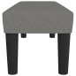 vidaXL Banco de tela gris oscuro 100x30x30 cm vidaXL Banco de tela gris oscuro 100x30x30 cm