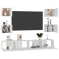 vidaXL Set de muebles de salón TV 6 piezas madera de ingeniería blanco vidaXL Set de muebles de salón TV 6 piezas madera de ingeniería blanco