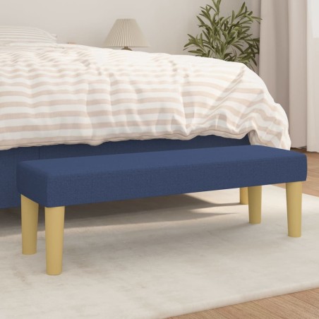 vidaXL Banco de tela azul 100x30x30 cm