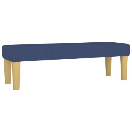 vidaXL Banco de tela azul 100x30x30 cm