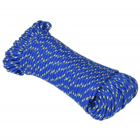 vidaXL Cuerda de barco polipropileno azul 5 mm 25 m