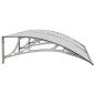 vidaXL Marquesina de puerta policarbonato gris 150x80 cm vidaXL Marquesina de puerta policarbonato gris 150x80 cm