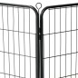 vidaXL Corral para perros 12 paneles de acero 80x60 cm negro 