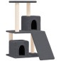 vidaXL Rascador para gatos con postes de sisal gris oscuro 82 cm vidaXL Rascador para gatos con postes de sisal gris oscuro 82 cm