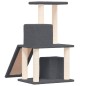 vidaXL Rascador para gatos con postes de sisal gris oscuro 82 cm vidaXL Rascador para gatos con postes de sisal gris oscuro 82 cm