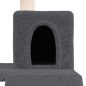 vidaXL Rascador para gatos con postes de sisal gris oscuro 82 cm vidaXL Rascador para gatos con postes de sisal gris oscuro 82 cm