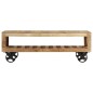 vidaXL Mesa de centro con ruedas madera maciza de mango 110x50x37 cm vidaXL Mesa de centro con ruedas madera maciza de mango 110x50x37 cm