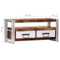 vidaXL Mueble para TV de madera maciza reciclada 90x30x40 cm 