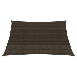 vidaXL Toldo de vela HDPE marrón 160 g/m² 4x4 m  