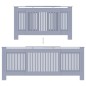 vidaXL Cubierta para radiador MDF gris 205 cm vidaXL Cubierta para radiador MDF gris 205 cm