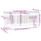 vidaXL Cubierta para radiador MDF gris 205 cm vidaXL Cubierta para radiador MDF gris 205 cm
