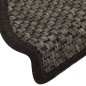 vidaXL Alfombra autoadhesiva escalera sisal 15 uds antracita 65x21x4cm vidaXL Alfombra autoadhesiva escalera sisal 15 uds antracita 65x21x4cm