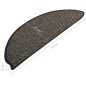 vidaXL Alfombra autoadhesiva escalera sisal 15 uds antracita 65x21x4cm vidaXL Alfombra autoadhesiva escalera sisal 15 uds antracita 65x21x4cm