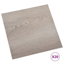 vidaXL Tarimas autoadhesivas 20 unidades PVC 1,86 m² gris taupe