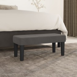 vidaXL Banco de terciopelo gris oscuro 70x30x30 cm