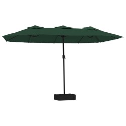 vidaXL Sombrilla doble verde 449x245 cm
