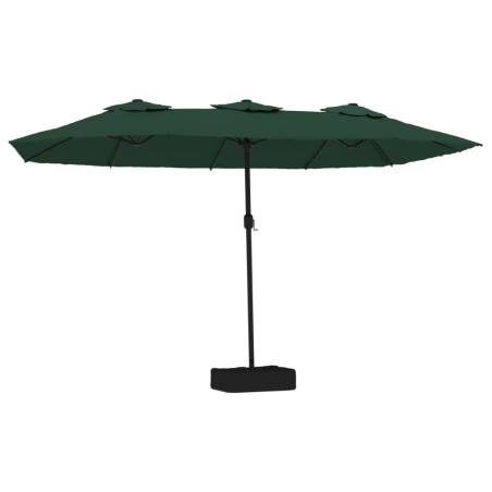 vidaXL Sombrilla doble verde 449x245 cm