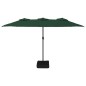 vidaXL Sombrilla doble verde 449x245 cm