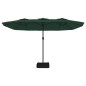 vidaXL Sombrilla doble verde 449x245 cm