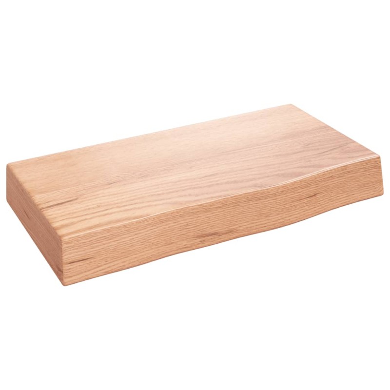 vidaXL Estante de pared madera de roble tratada marrón claro 40x20x6cm vidaXL Estante de pared madera de roble tratada marrón claro 40x20x6cm