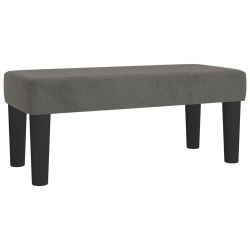 vidaXL Banco de terciopelo gris oscuro 70x30x30 cm