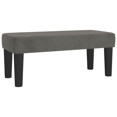 vidaXL Banco de terciopelo gris oscuro 70x30x30 cm