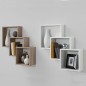 FMD Estantería de pared con 3 compartimentos color roble FMD Estantería de pared con 3 compartimentos color roble