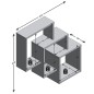 FMD Estantería de pared con 3 compartimentos color roble FMD Estantería de pared con 3 compartimentos color roble